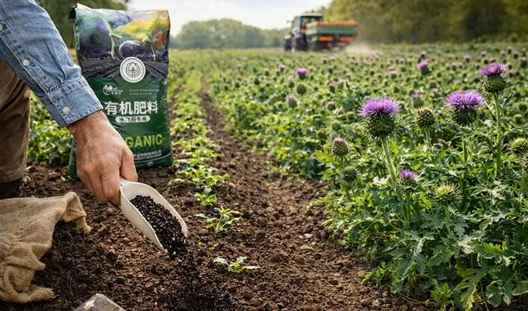 Applying-Silybum-marianum-Specialized-Organic-Fertilizer Applying-Silybum-marianum-Specialized-Organic-Fertilizer